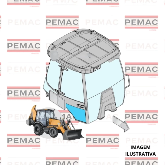 VIDRO CASE 580M-JANELA LD INF 84246309