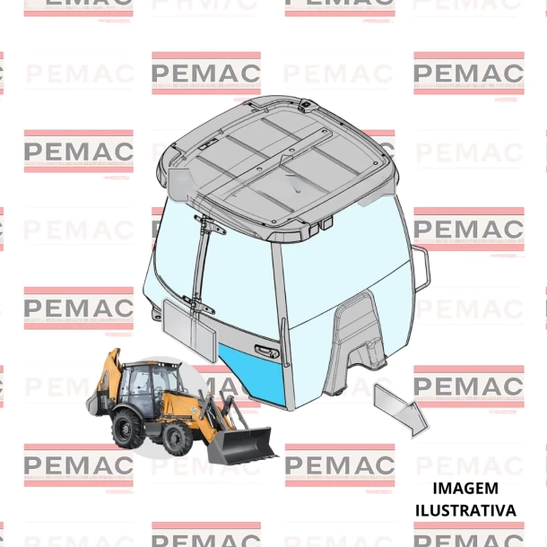 VIDRO CASE 580M-JANELA LD INF 84246309