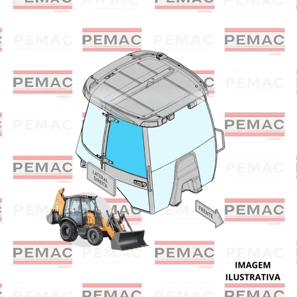 VIDRO CASE 580N-JANELA SUP LD 84261870